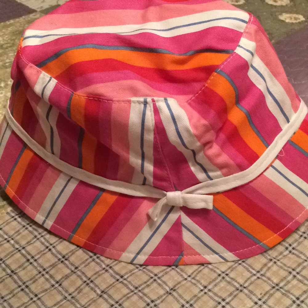 Pink striped bucket hat 8/$25